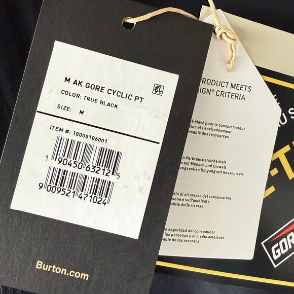 Burton AK Cyclic Gore-Tex Men's Snowboard Pants Black Size M - Picture 4 of 4